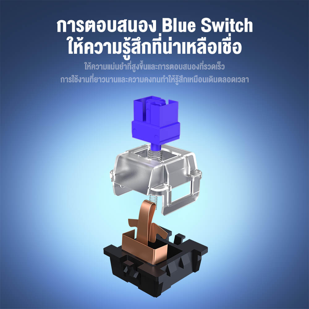 คีย์บอร์ดเกมมิ่ง ONIKUMA HIKARI GAMING KEYBOARD - สีดำ (BLUE SWITCH) (TH/EN)_7